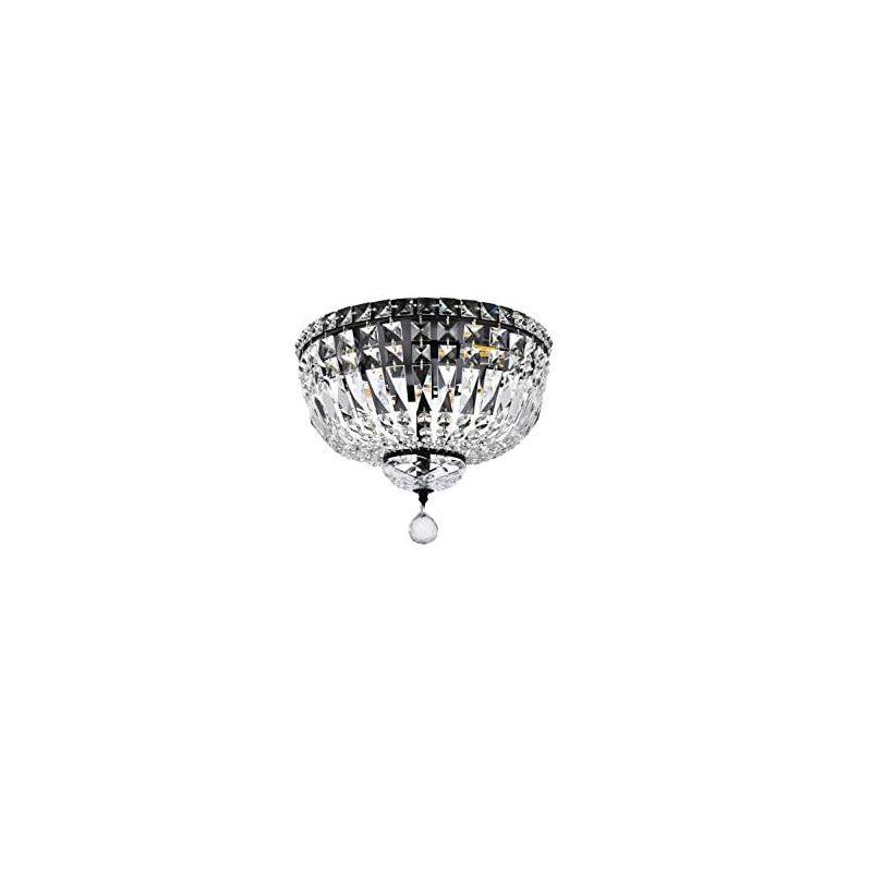 Elegant Lighting Tranquil 4 light Chrome Flush Mount Clear Royal Cut Crystal