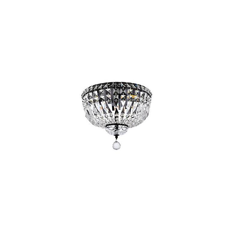 Tranquil Chrome Flush Mount with Clear Crystal Trim