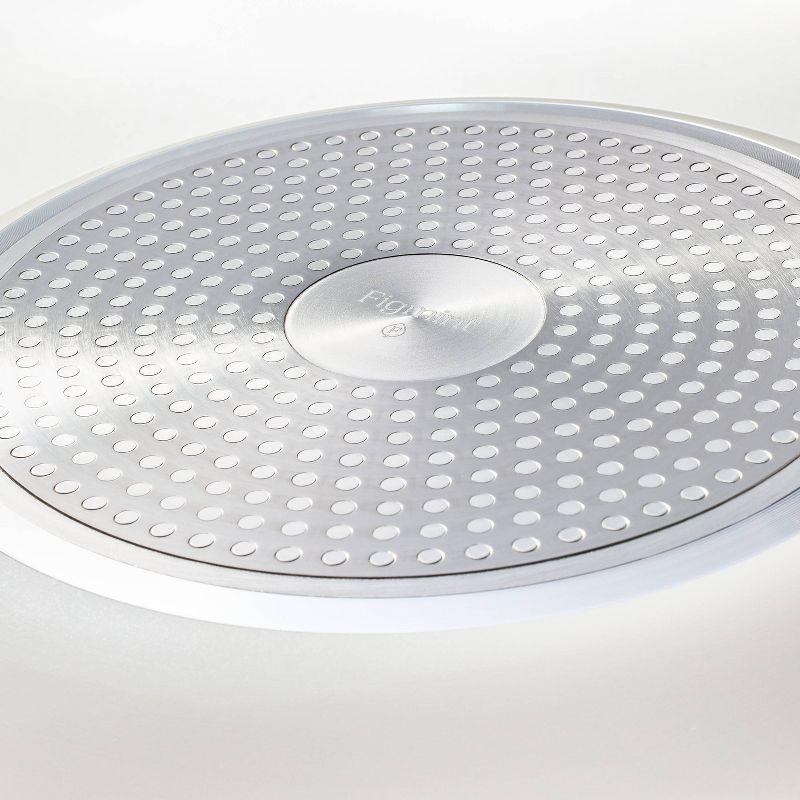 2pk (8" & 10") Nonstick Ceramic Coated Aluminum Frypan Set Cream - Figmint™