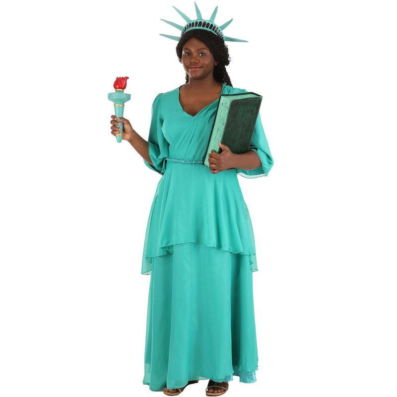 HalloweenCostumes.com X Large Women Women's Statue of Liberty Costume, Blue