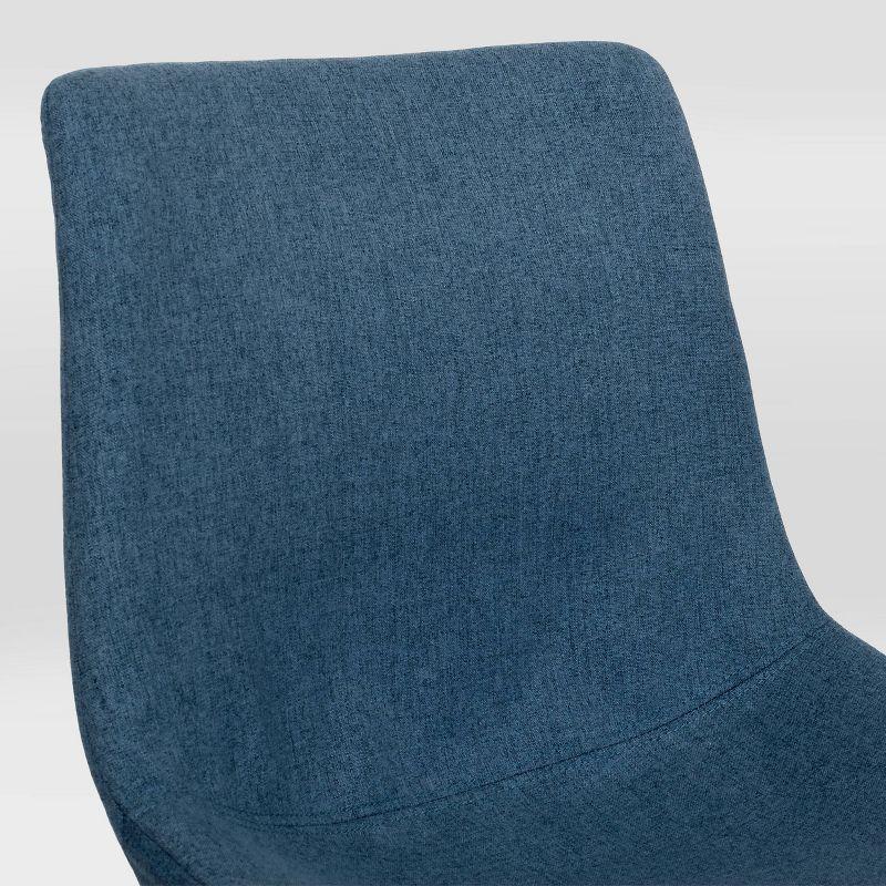 Set of 2 Asahi Upholstered Counter Height Barstool Blue - CorLiving: Padded, Modern Design, 265lb Capacity
