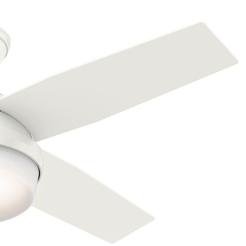 Dempsey 44" Fresh White LED Ceiling Fan with Remote and Reversible Blades