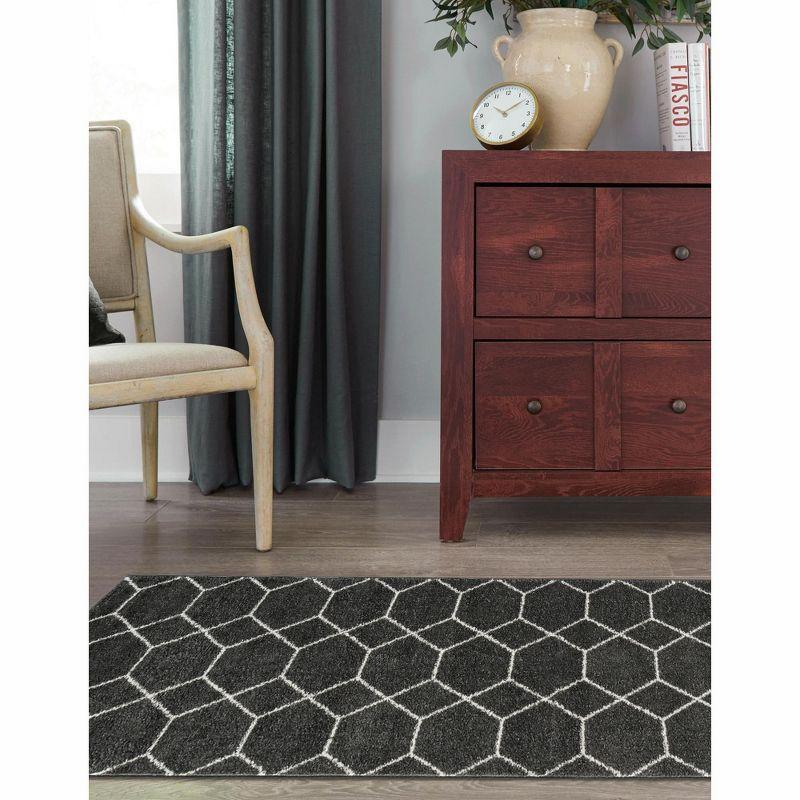 Unique Loom Trellis Frieze Geometric Trellis Indoor Woven Area Rug