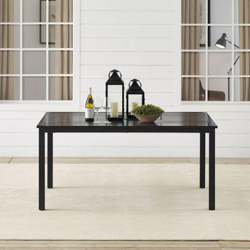 Kaplan Rectangle Outdoor Dining Table Oil Rubbed Bronze - Crosley