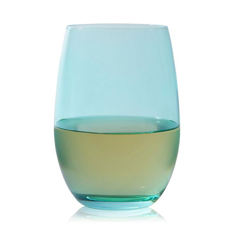 Colorful Stemless Wine Glasses