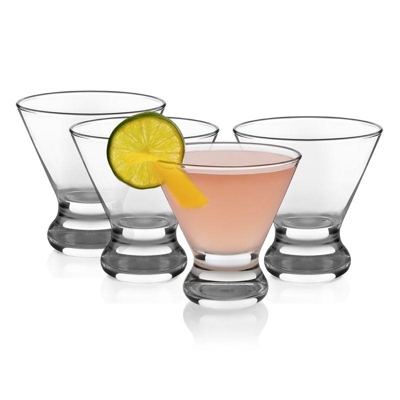 Libbey Clear Glass Stemless Martini Cocktail Set of 4