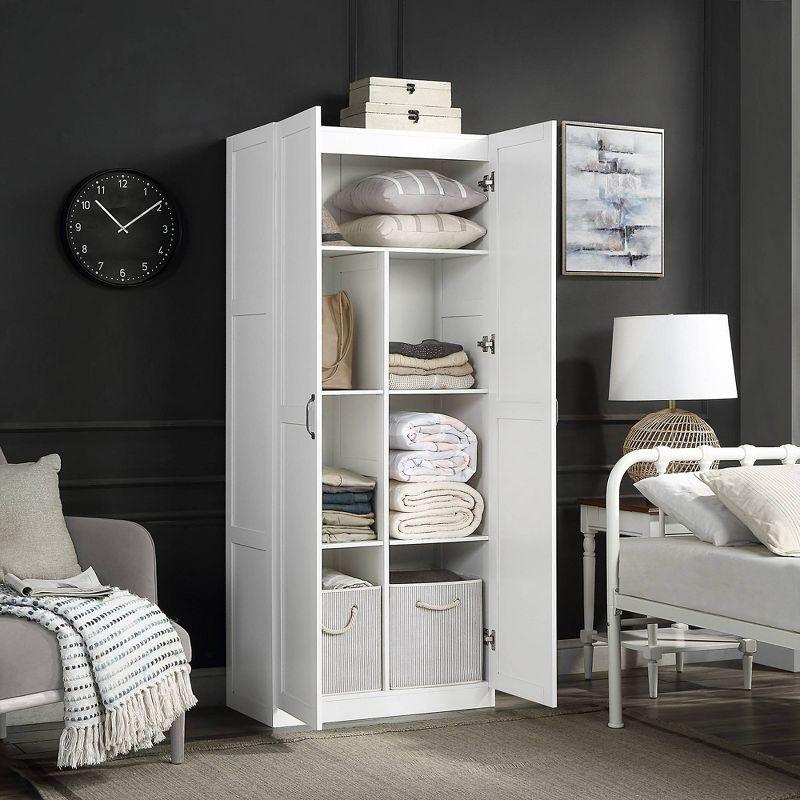 Hopkins Modern 7 Shelf Freestanding Storage Closet - Manhattan Comfort