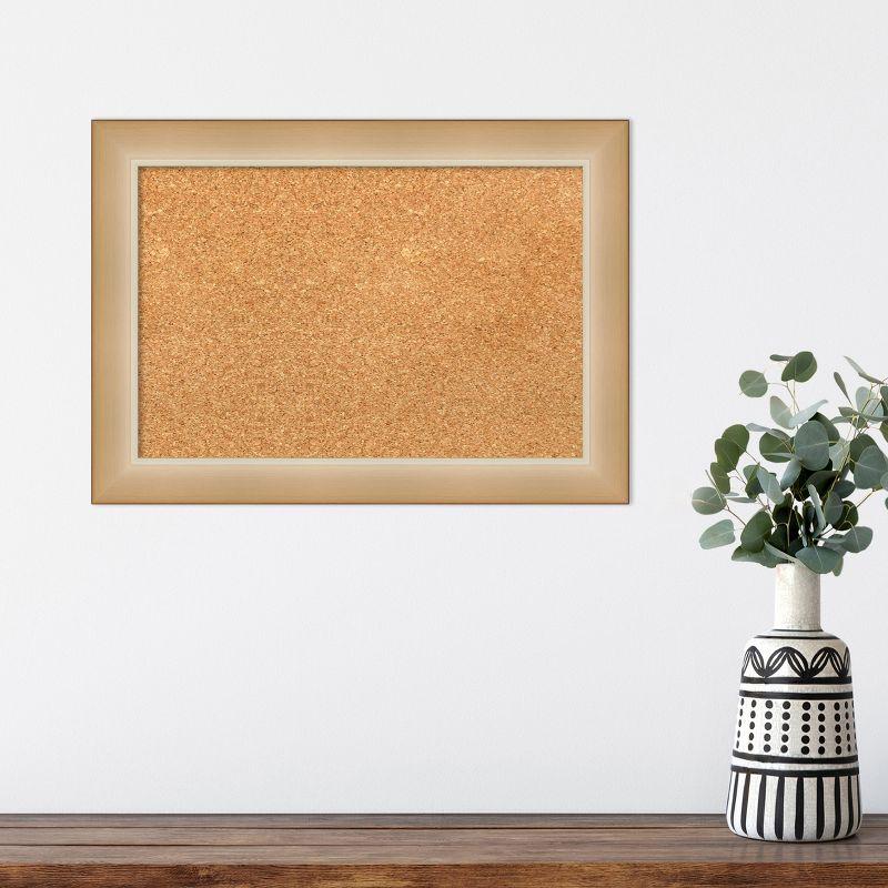 Amanti Art Eva Narrow Framed Corkboard, Natural Cork