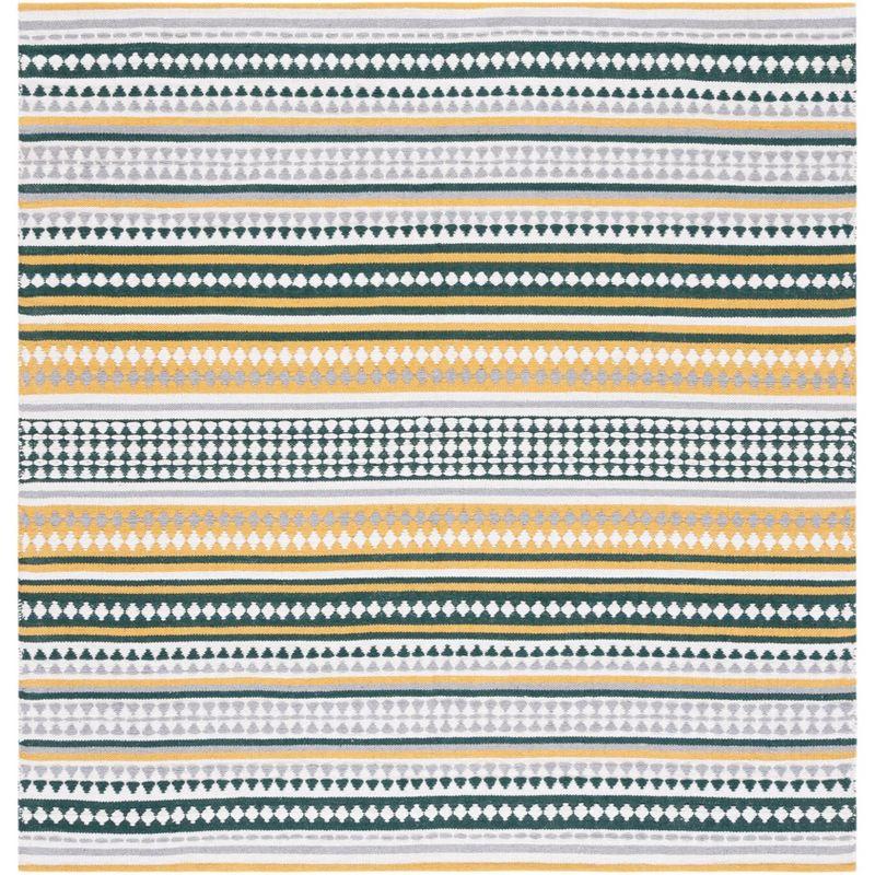 Montauk MTK451 Hand Woven Area Rug - Yellow/Ivory - 6'x6' - Safavieh.