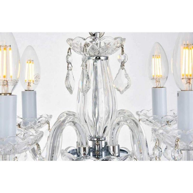 Rococo Chrome 4-Light Pendant with Clear Royal Cut Crystal