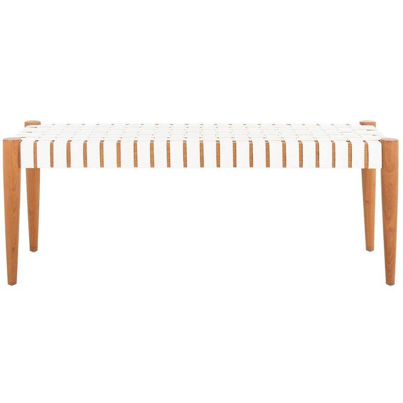 Orin 47" Woven Leather Bench