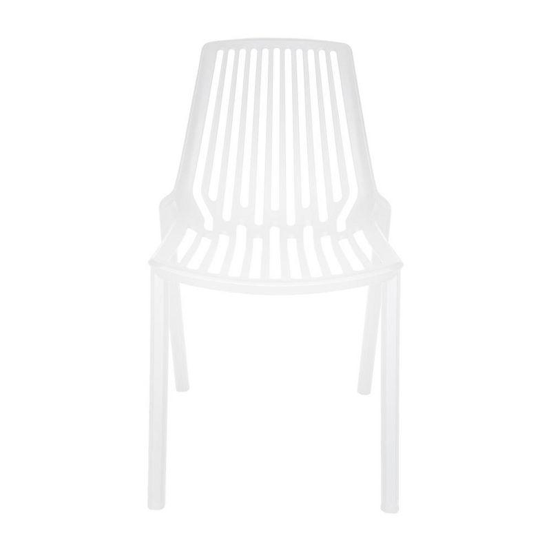 LeisureMod Acken Plastic Stackable Dining Chair Set of 2