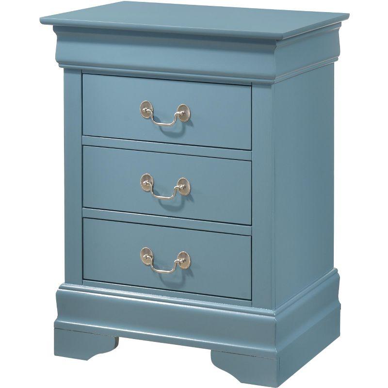 Passion Furniture Louis Philippe 3-Drawer Nightstand (29 in. H x 21 in. W x 16 in. D)