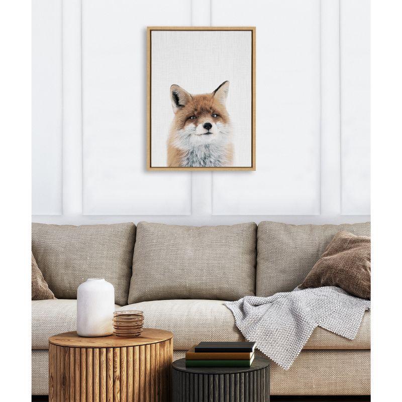 18" x 24" Sylvie Fox Color Framed Canvas by Simon Te of Tai Prints - Kate & Laurel All Things Decor