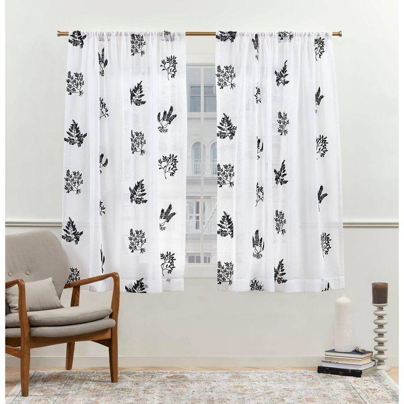 Nicole Miller New York Mabel Sheer Rod Pocket Curtain Panels Pair & Reviews | Wayfair