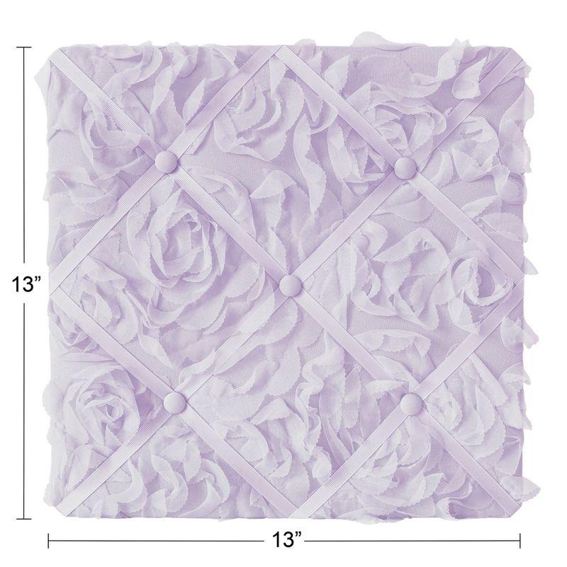 Sweet Jojo Designs Girl Fabric Photo Memo Board Rose Lavender Purple