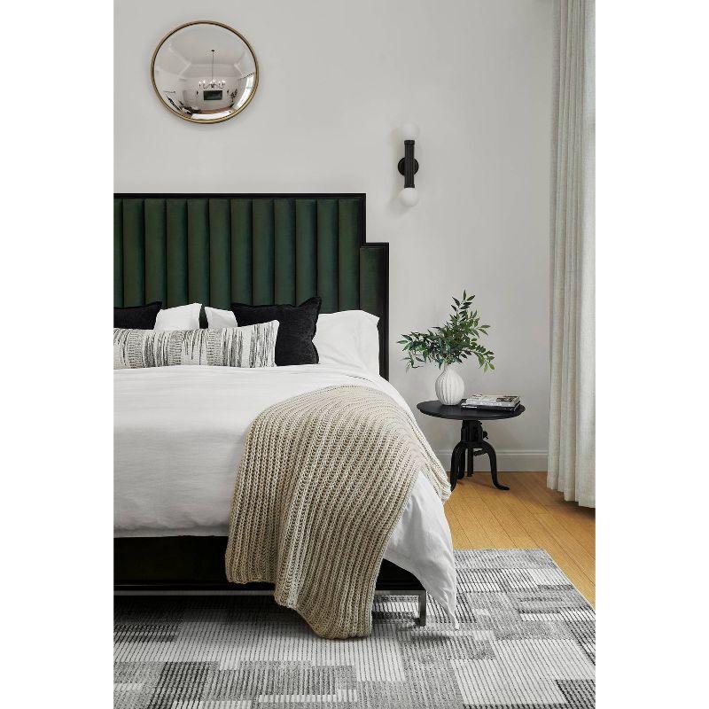 Momeni 7'10"x9'10" Noho Geometric Machine Loomed Area Rug Gray: Indoor Rectangle, Low Pile, Polyester, Classic Pattern