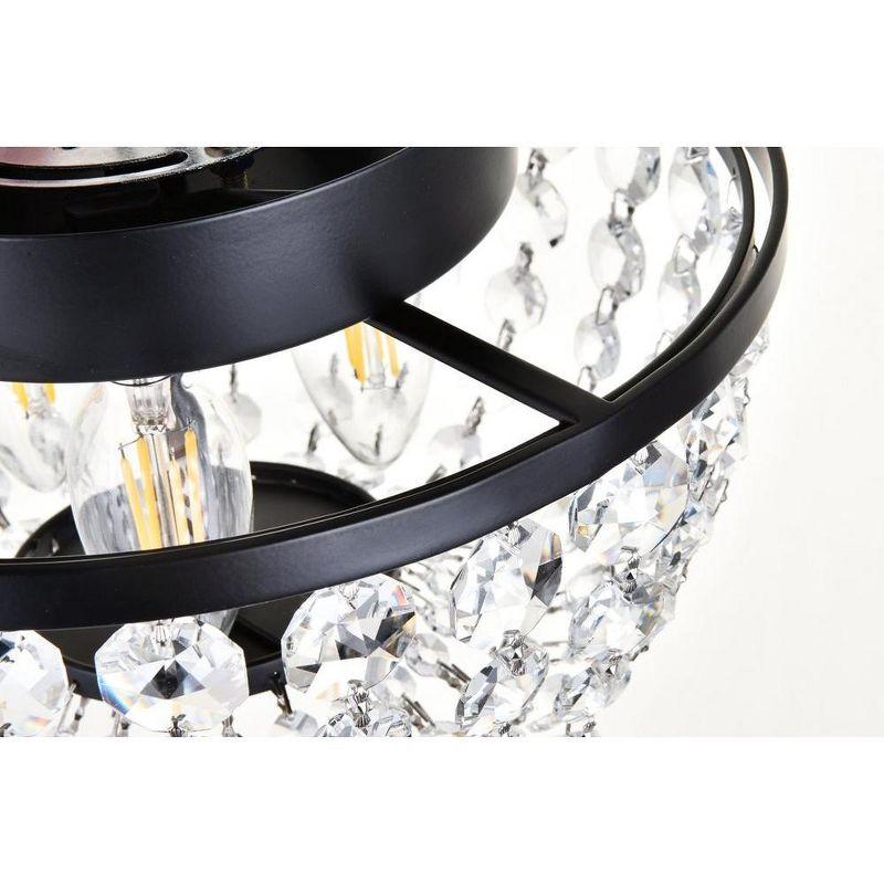 Elegant Lighting Cora 10 inch flush mount in black