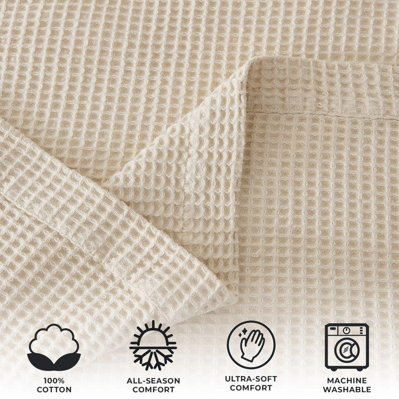 100% Cotton Waffle Weave All-Season Bed Blanket - Great Bay Home