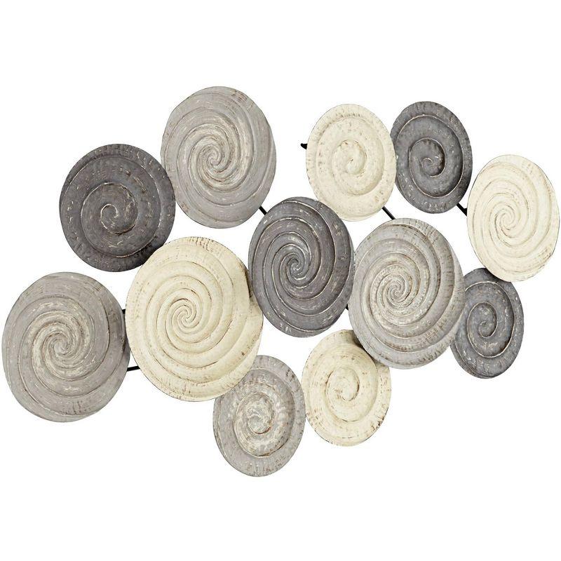 Dahlia Studios Spiral Circles 49 1/2" Wide Painted Modern Metal Wall Art