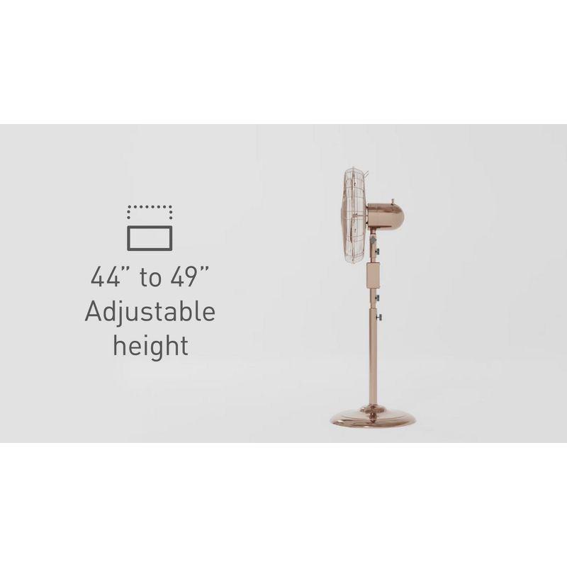 Holmes 16" Digital Oscillating 3-Speed Metal Stand Fan with Remote Control Copper