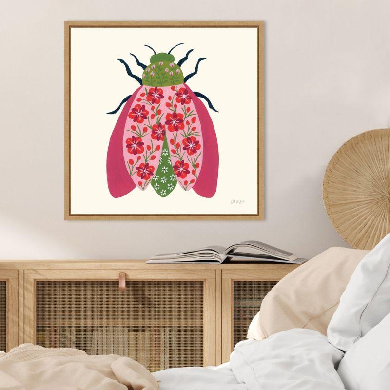 Amanti Art Blooming Beetle II by Yvette St. Amant Framed Canvas Wall Art