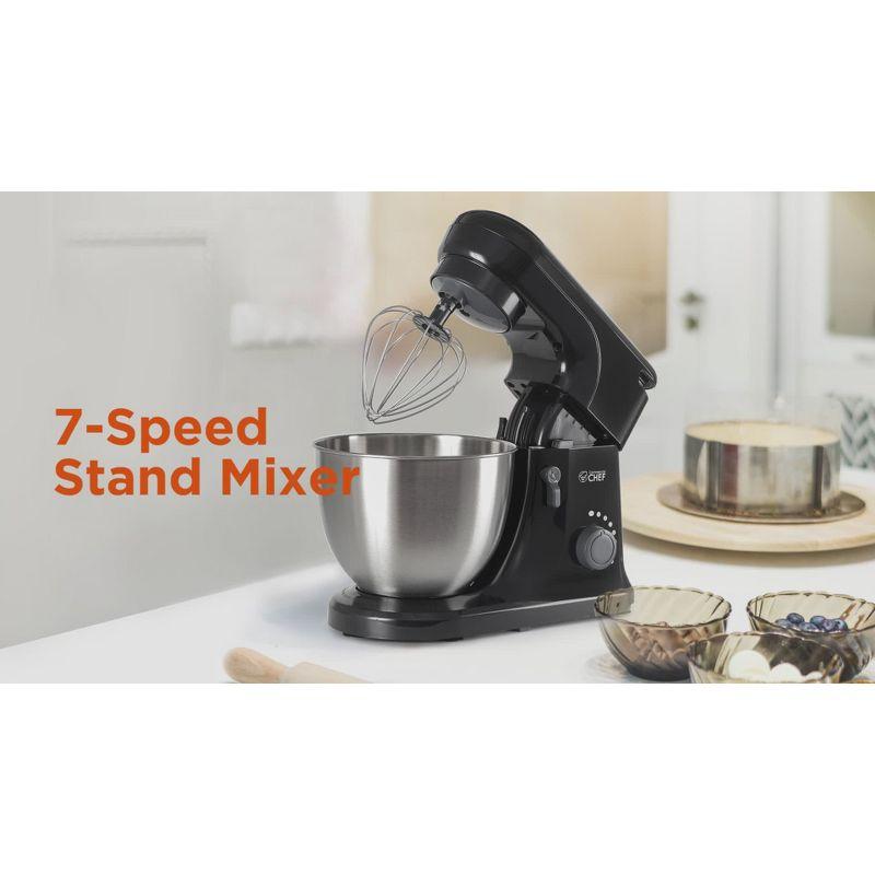 Commercial Chef Electric Stand Mixer 4.7 Quart, 7 Speed Settings