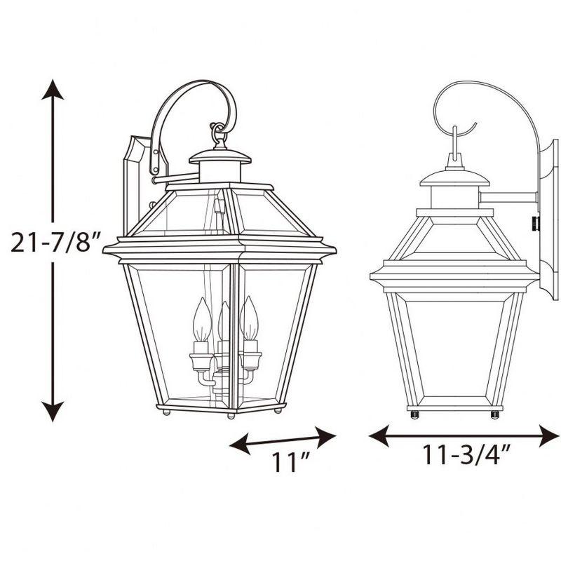 Calais 3 Light Empire Outdoor Wall Light