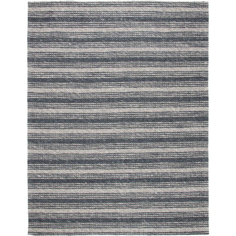 Marbella Grey and Chocolate 6' x 9' Hand Loomed Area Rug