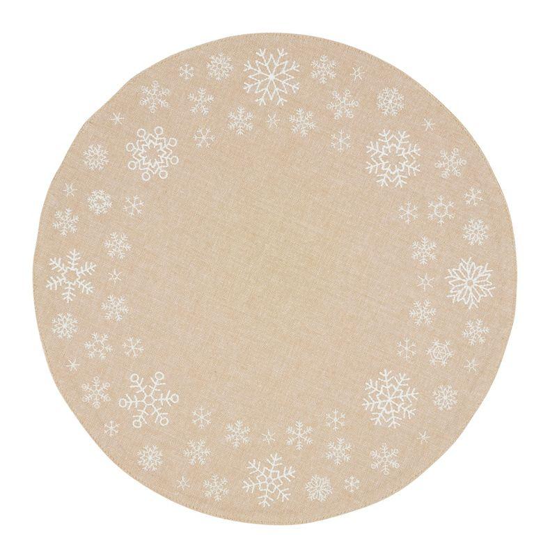 100% Cotton No Pattern Round Placemat