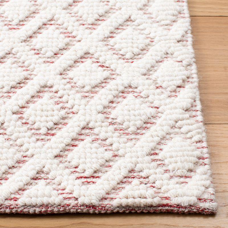 Vermont VRM304 Hand Woven Indoor Area Rug - Ivory/Red - 5'x8' - Safavieh