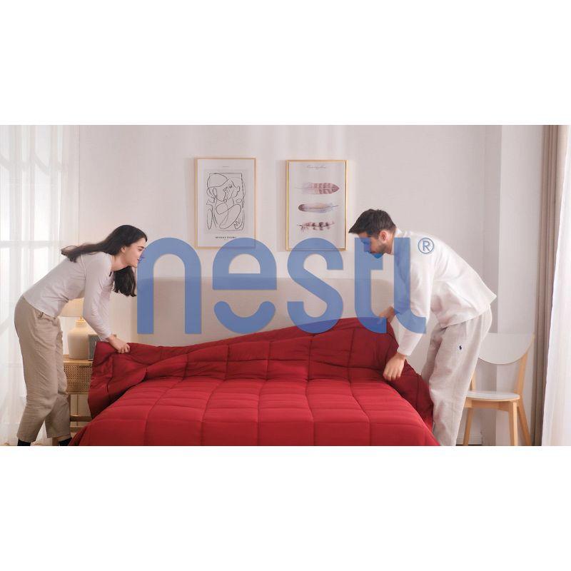 Nestl All Season Solid Lightweight Down Alternative Reversible Comforter