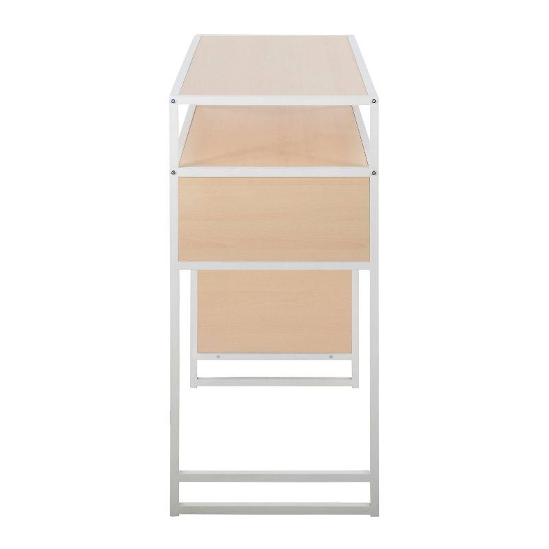 43" Display Rectangle Wood Bar Height Table White/Natural - LumiSource: Metal Frame, Kitchen, 39.5" High