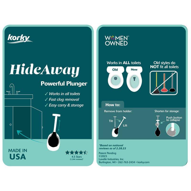 Korky Beehive Max HideAway Toilet Plunger