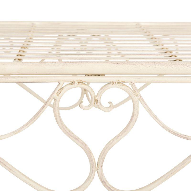 Adina Bench - Outdoor - PAT5016 - Distressed White - Safavieh