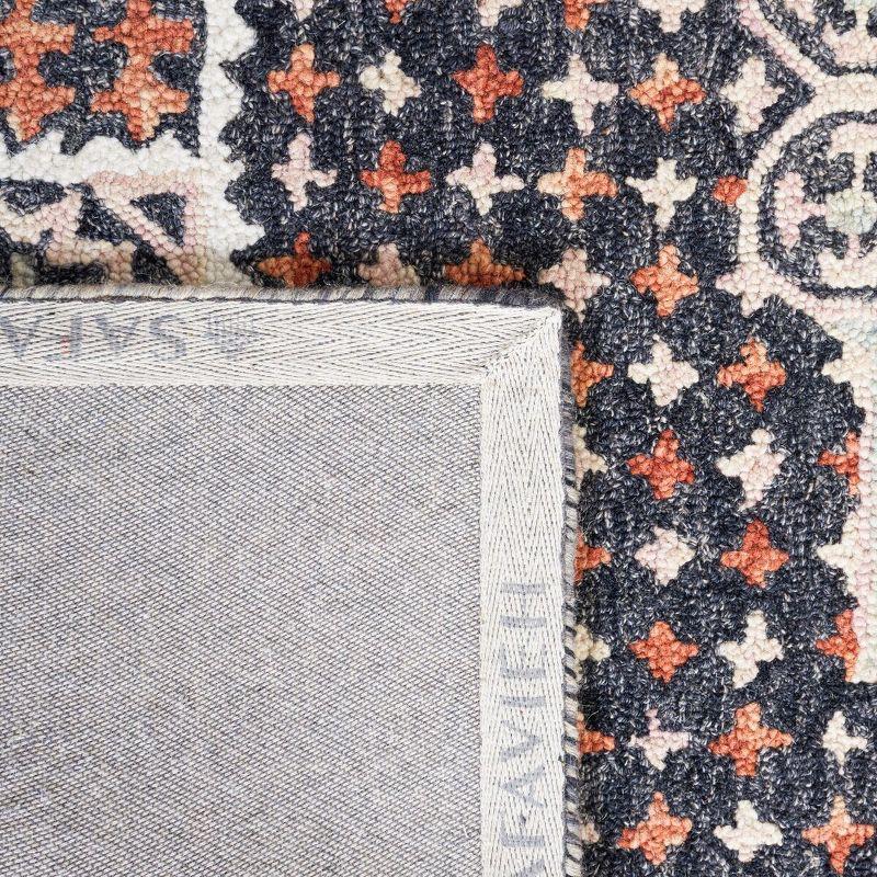Aspen APN130 Hand Tufted Area Rug  - Black/Rust - 5'x5' - Safavieh.