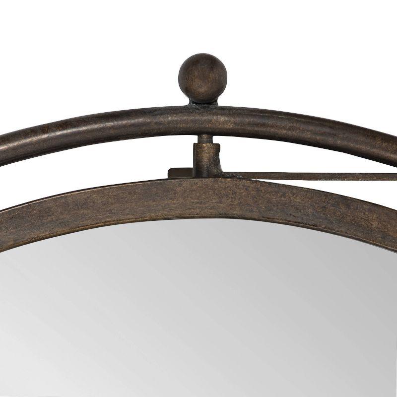 21"x23" Baron Pivot Decorative Wall Mirror Silver - Kate & Laurel All Things Decor: Swivel Rod, Easy Mount