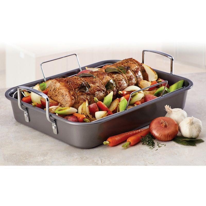 Farberware 18.5" x 14.9" Nonstick Steel Roaster with Rack