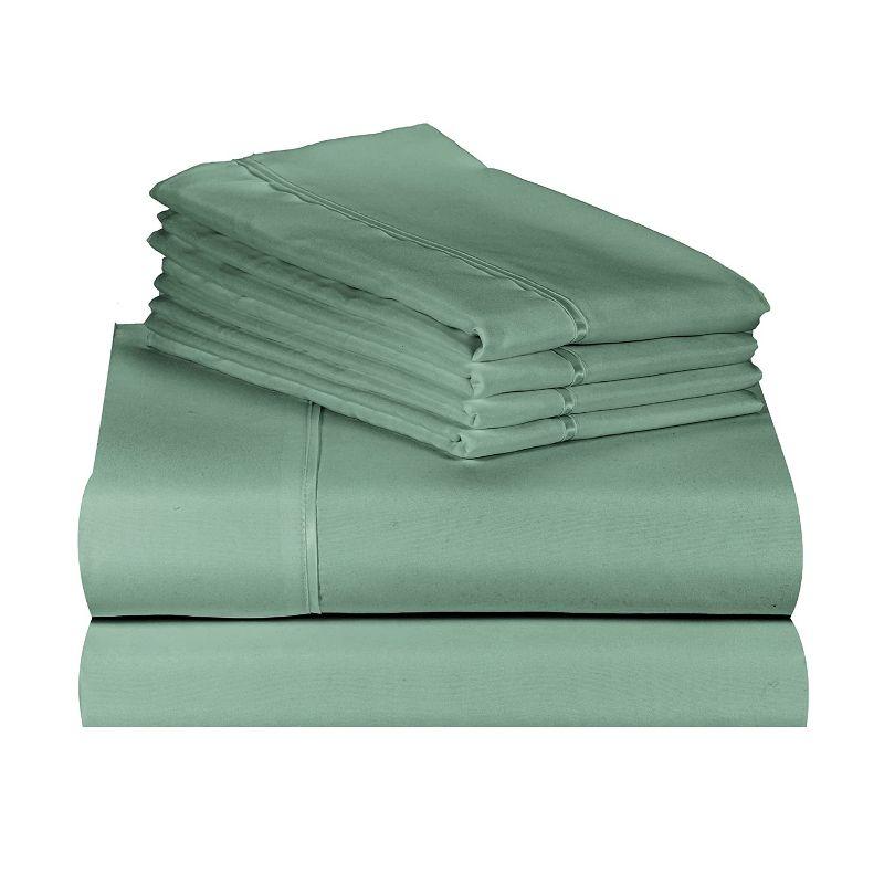 Tree Moss Green Bamboo Microfiber Full Sheet Set