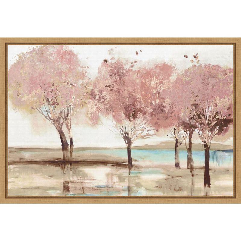 Spring Transition Pink and Brown Canvas Wall Art Print