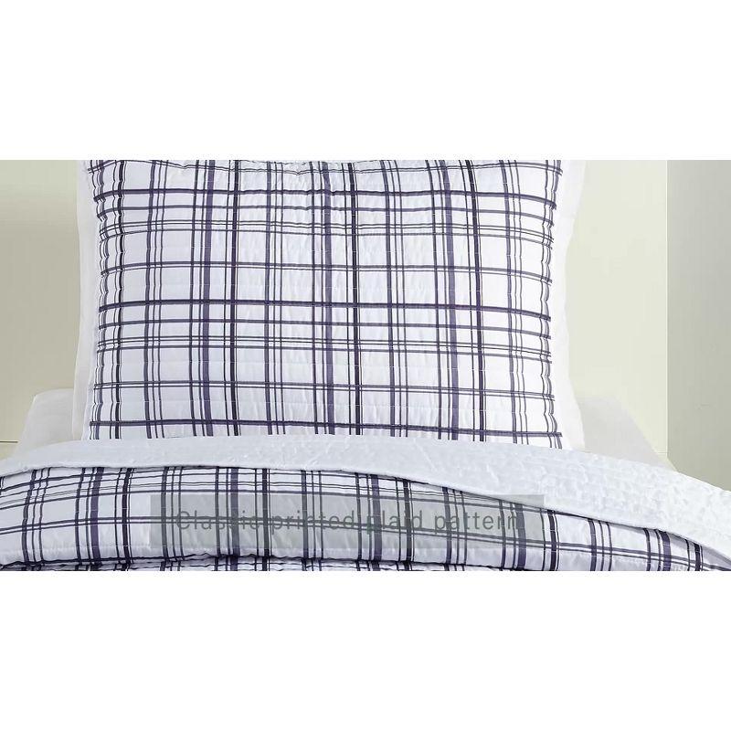 Marquis Plaid Reversible Microfiber Quilt Set