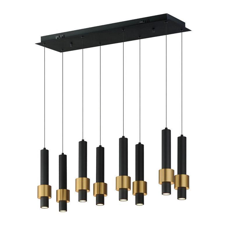 ET2 Lighting Reveal 8 - Light Island Pendant Light in  Black/Gold