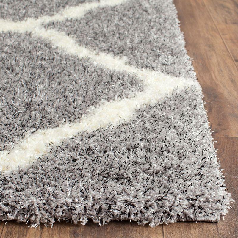 Montreal Shag SGM866 Power Loomed Indoor Accent Rug - Grey/Ivory - 3'x5' - Safavieh.