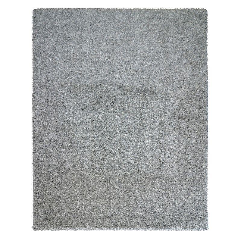 Gertmenian Ultimate Shag Modern Solid Color Gray Polypropylene Thick Plush Shag Area Rug