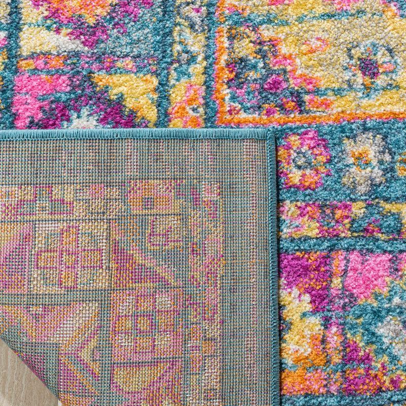 Madison MAD133 Power Loomed Indoor Area Rug - Light Blue/Orange - 8'x10' - Safavieh