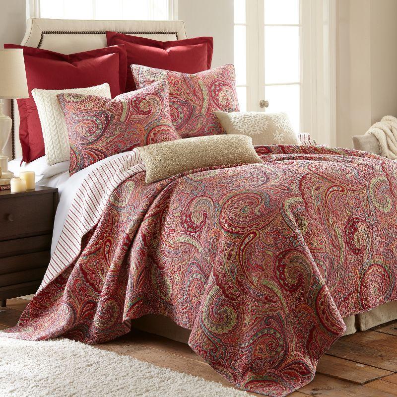 Spruce Red Euro Shams - Set of 2 - Levtex Home