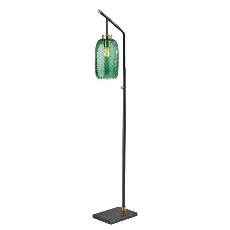 Derrick Floor Lamp Black with Brass Accents - Adesso