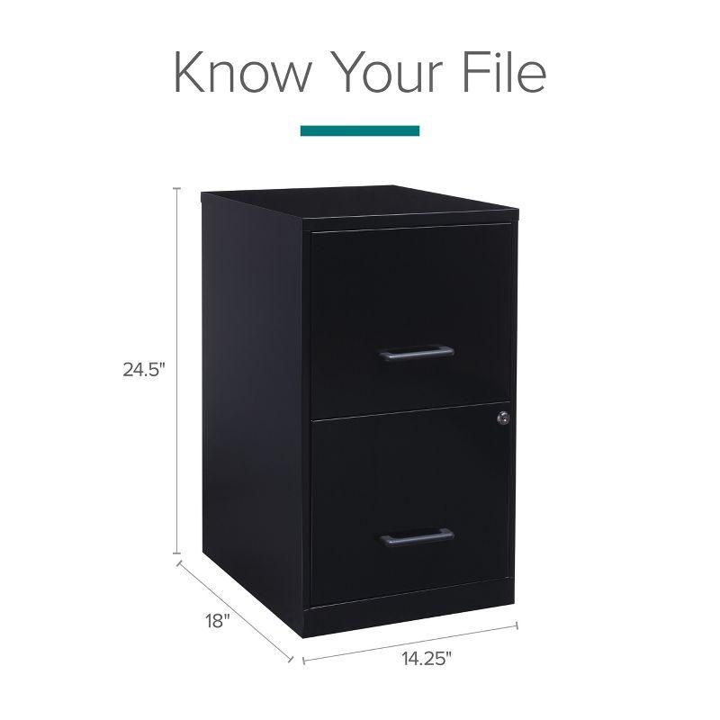 Soho 14.3'' Wide 2 -Drawer Steel File Cabinet