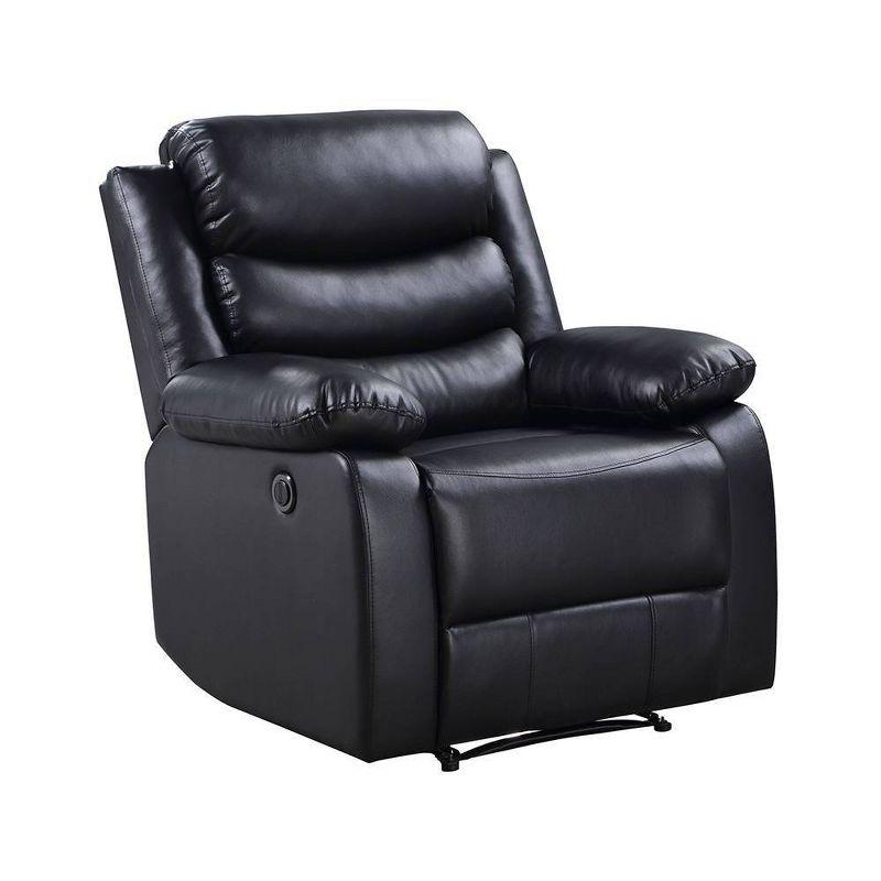 39" Eilbra PU Recliner Sofa Black- Acme Furniture