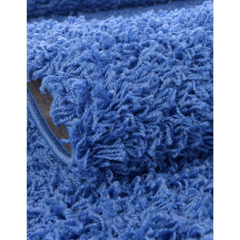 Unique Loom 8' 0 x 11' 0 Rectangle Solid Shag Periwinkle Blue Area Rug